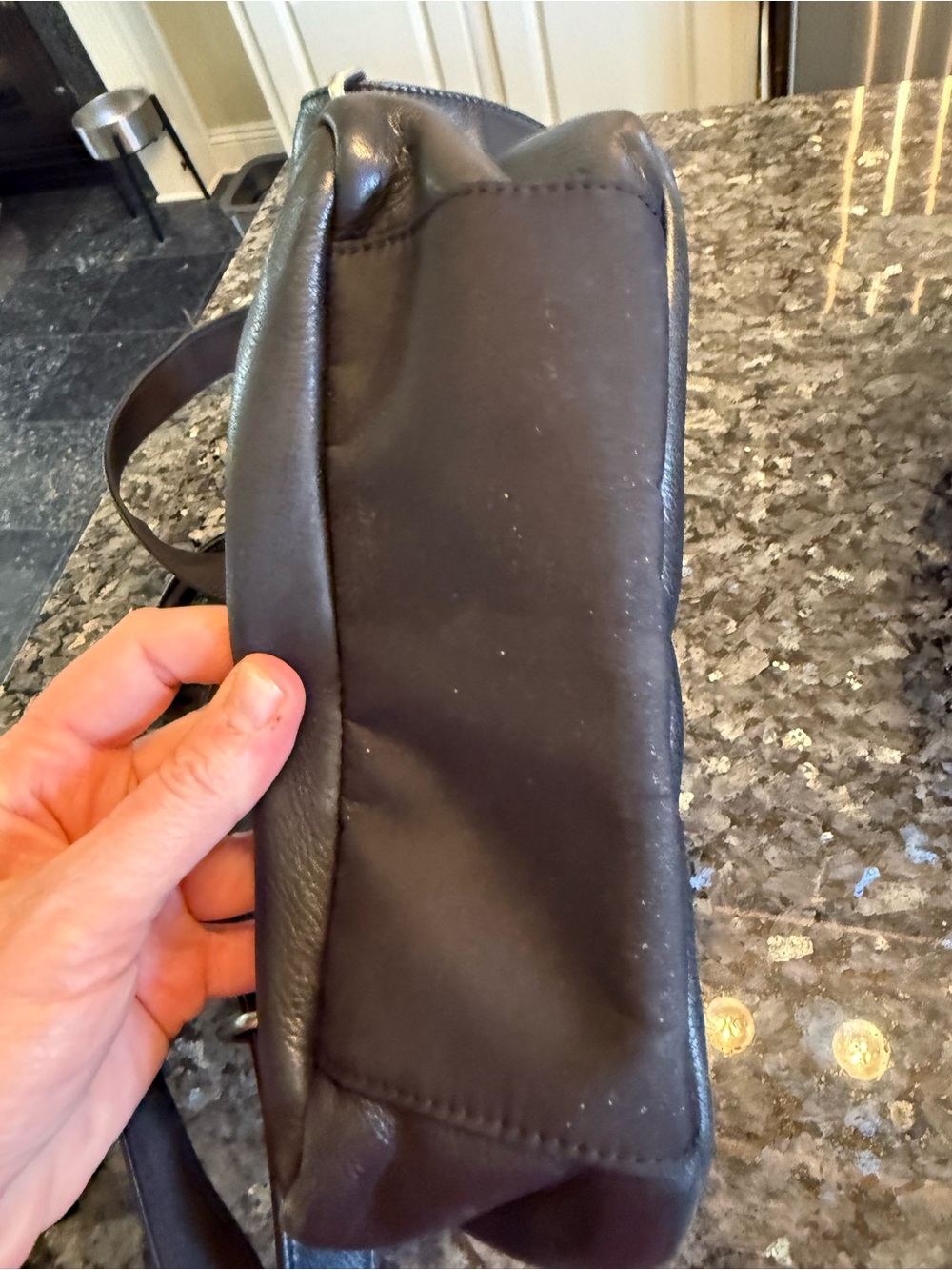 Vintage Mini Fossil Backpack Black Y2K Leather - Picture 9 of 12